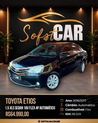 TOYOTA ETIOS 1.5 XLS SEDAN 16V FLEX 4P AUTOMÁTICO TOYOTA ETIOS 1.5 XLS SEDAN 16V FLEX 4P AUTOMÁTICO